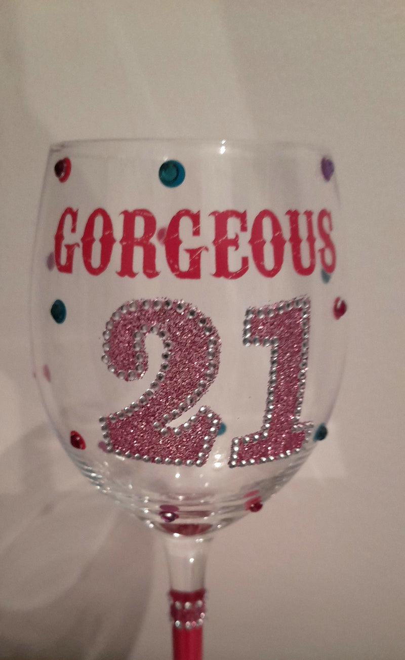 30th/21st celebration glass