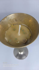 Silver plated goblet candles