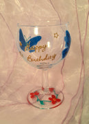 Butterfly birthday glass