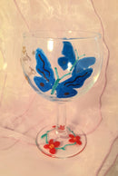 Butterfly birthday glass