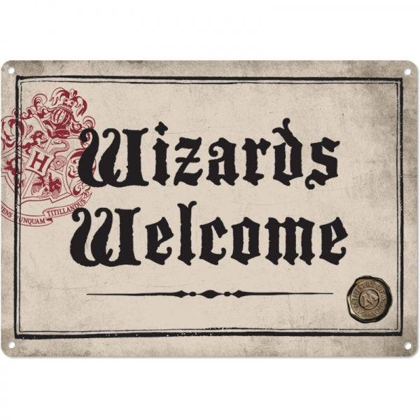Harry Potter Wizards Welcome Tin Sign - Bundled Gifts