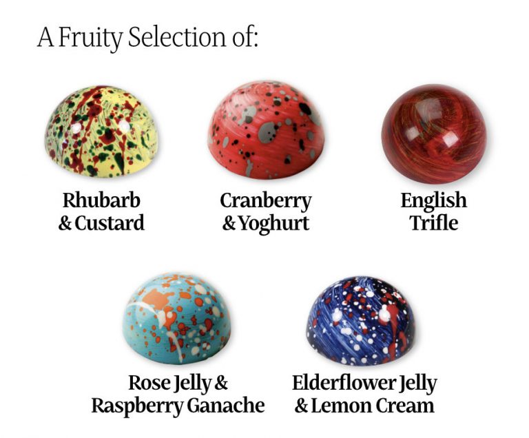 5 Fruity Picasso Chocolates in Deluxe Gift Box - Bundled Gifts
