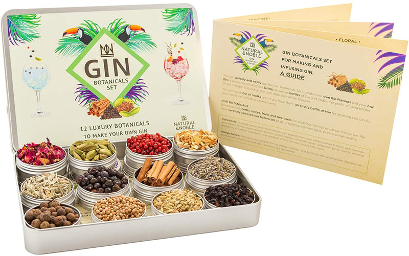 Gin Botanicals and Infusions Kit (Set of 12) - Bundled Gifts