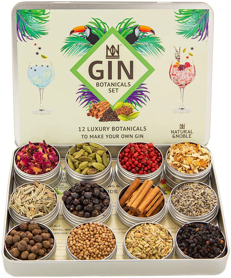 Gin Botanicals and Infusions Kit (Set of 12) - Bundled Gifts