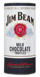 Jim Beam flavoured Belgian milk chocolate truffles in gift tube - Bundled Gifts