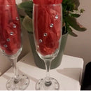Diamante flute glasses