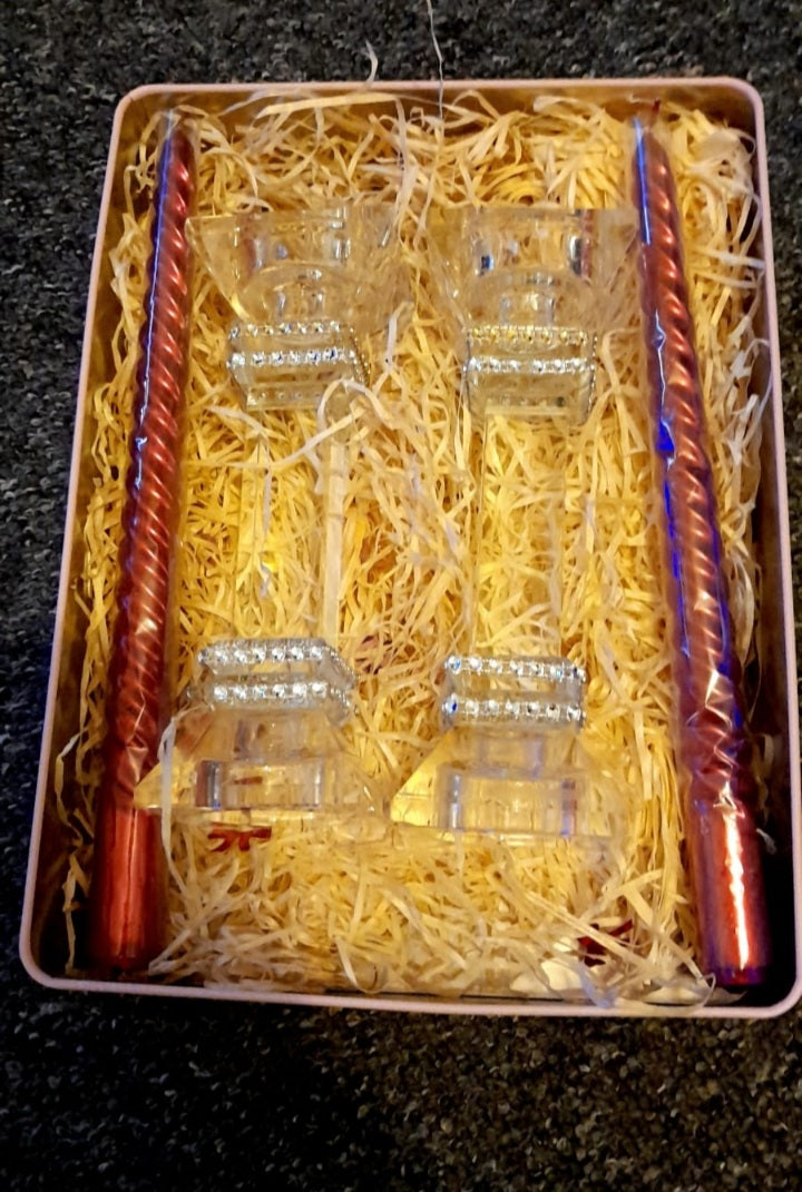 Glass Candle holder set