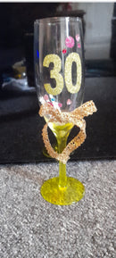 30th birthday glass