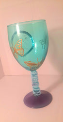 Butterfly birthday glass