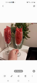 Pair Silver Anniversary Champagne glasses-1